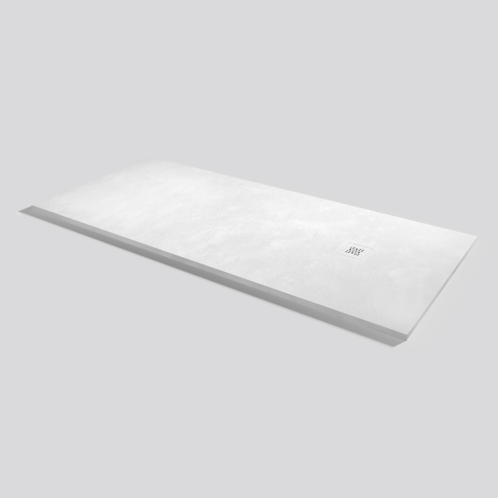 Plato de ducha Base Beton Blanco Rectangular 200x90