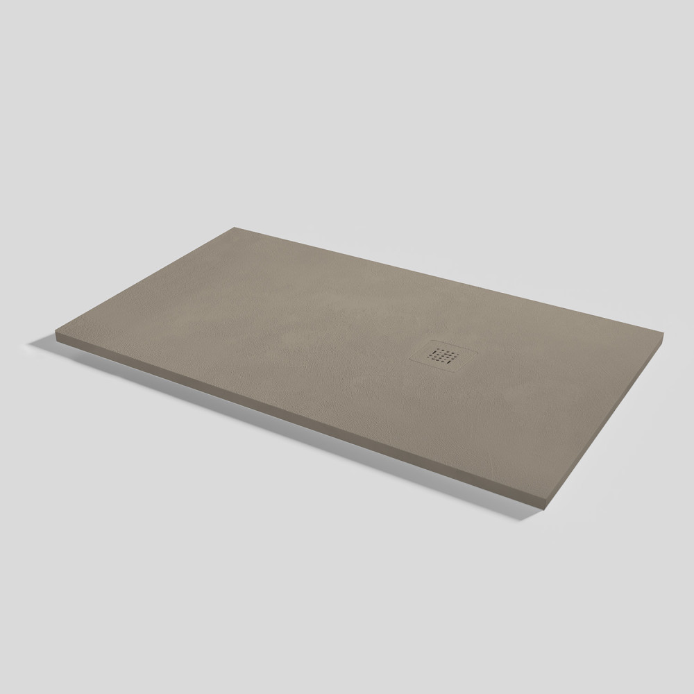 Plato de ducha Base Beton Capuccino Rectangular 140x80