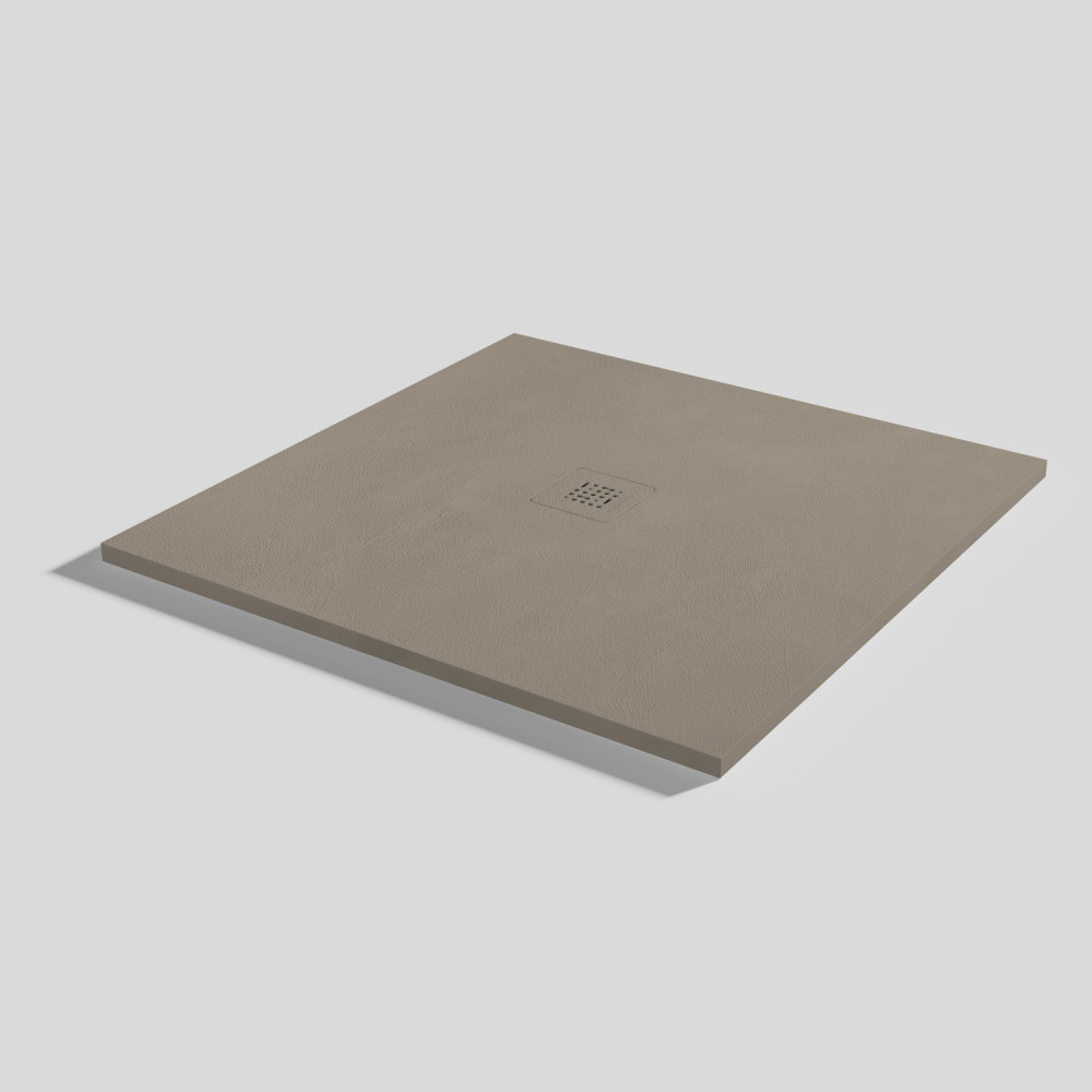 Plato de ducha Base Beton Capuccino Cuadrado 90x90