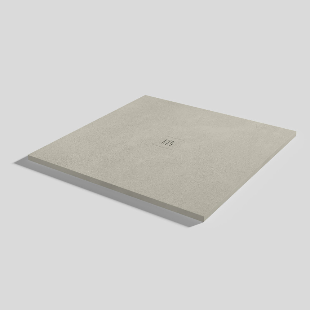 Plato de ducha Base Beton Crema Cuadrado 100x100