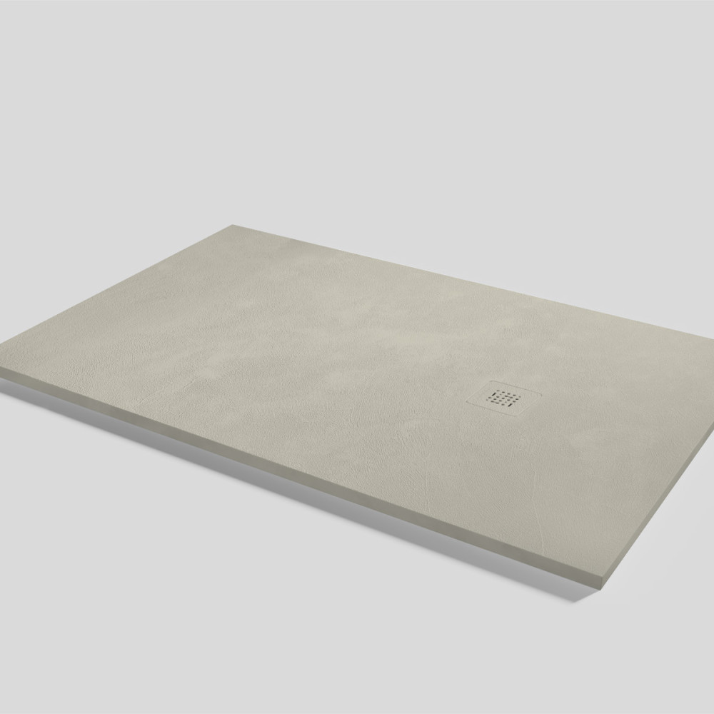Plato de ducha Base Beton Crema Rectangular 160x100