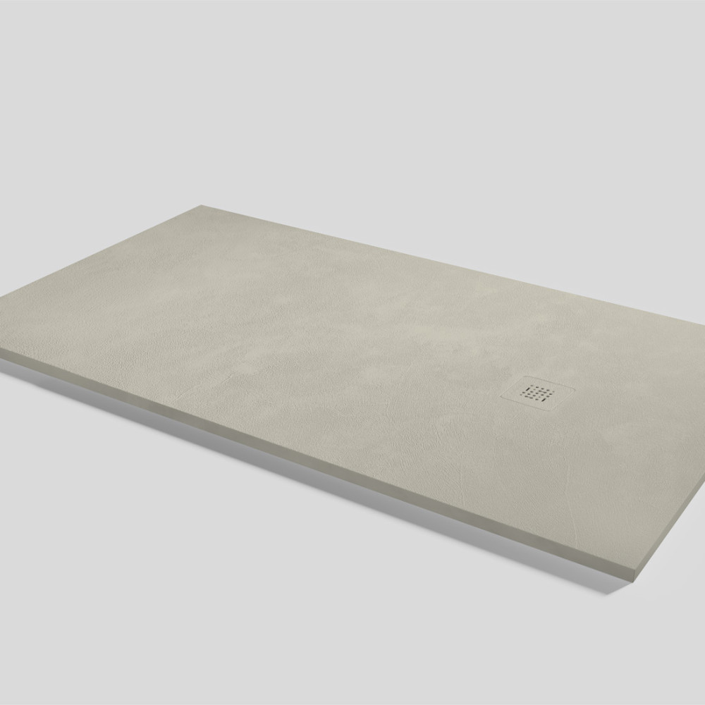 Plato de ducha Base Beton Crema Rectangular 180x100