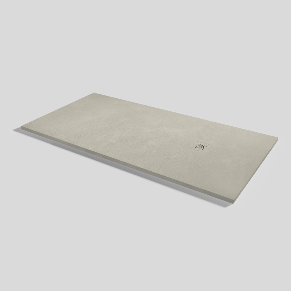Plato de ducha Base Beton Crema Rectangular 180x90