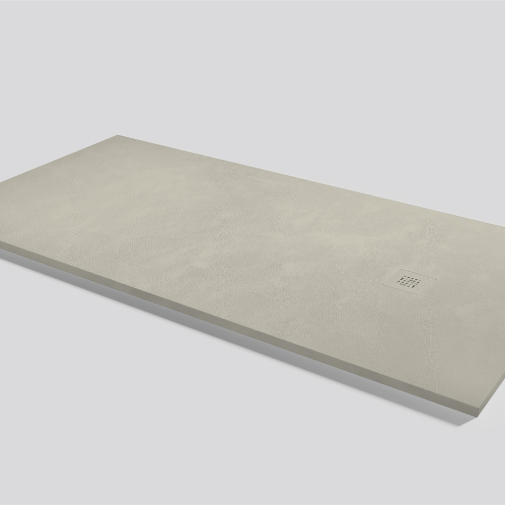 Plato de ducha Base Beton Crema Rectangular 200x100