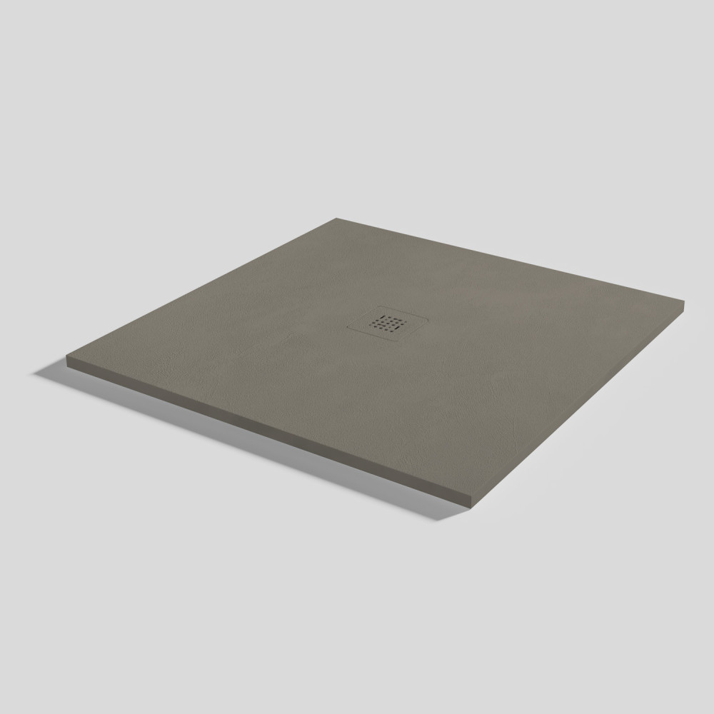 Piatto doccia Base Beton Fango Quadrato 90x90