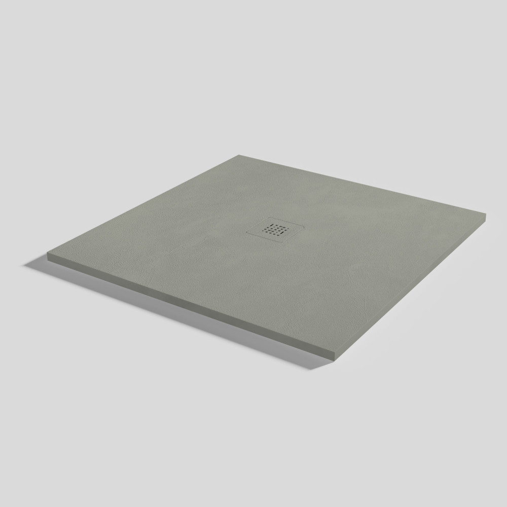 Plato de ducha Base Beton Grey Cuadrado 90x90