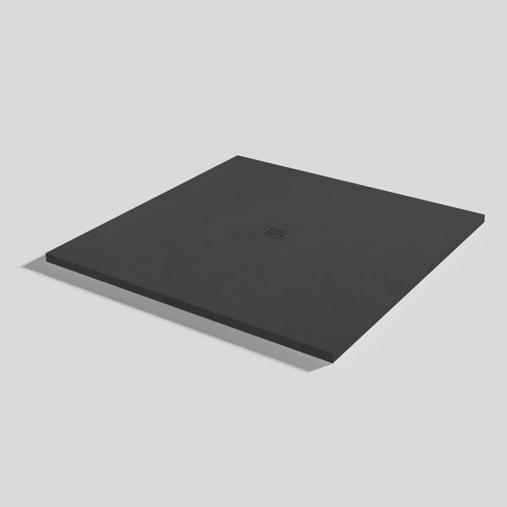 Shower tray Base Beton Ink Square 100x100