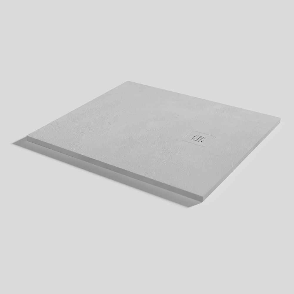 Plato de ducha Base Beton Marfil Rectangular 100x90