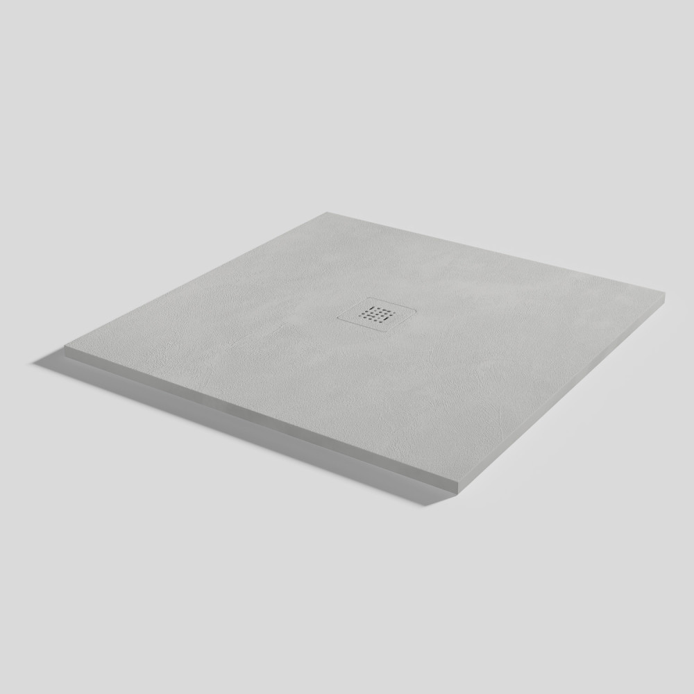Plato de ducha Base Beton Marfil Cuadrado 90x90