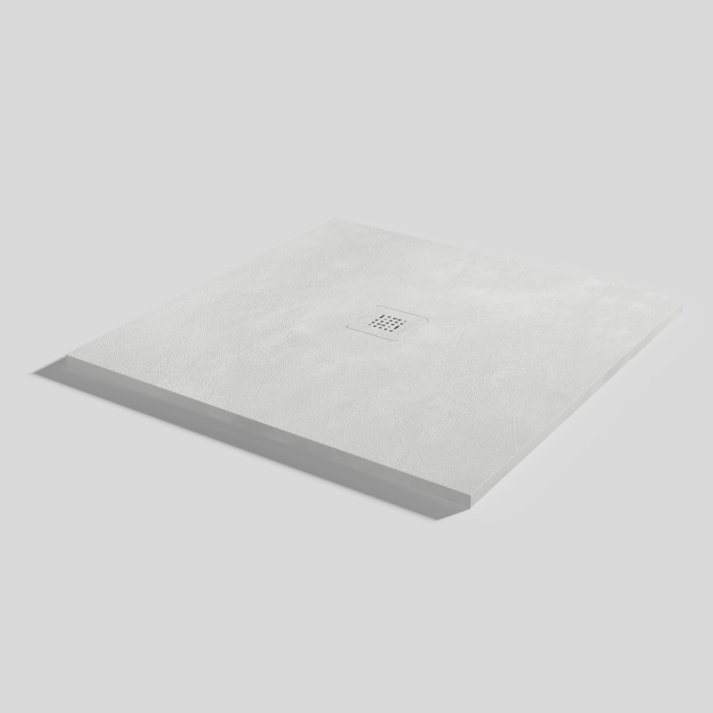 Plato de ducha Base Beton Nacar Cuadrado 90x90