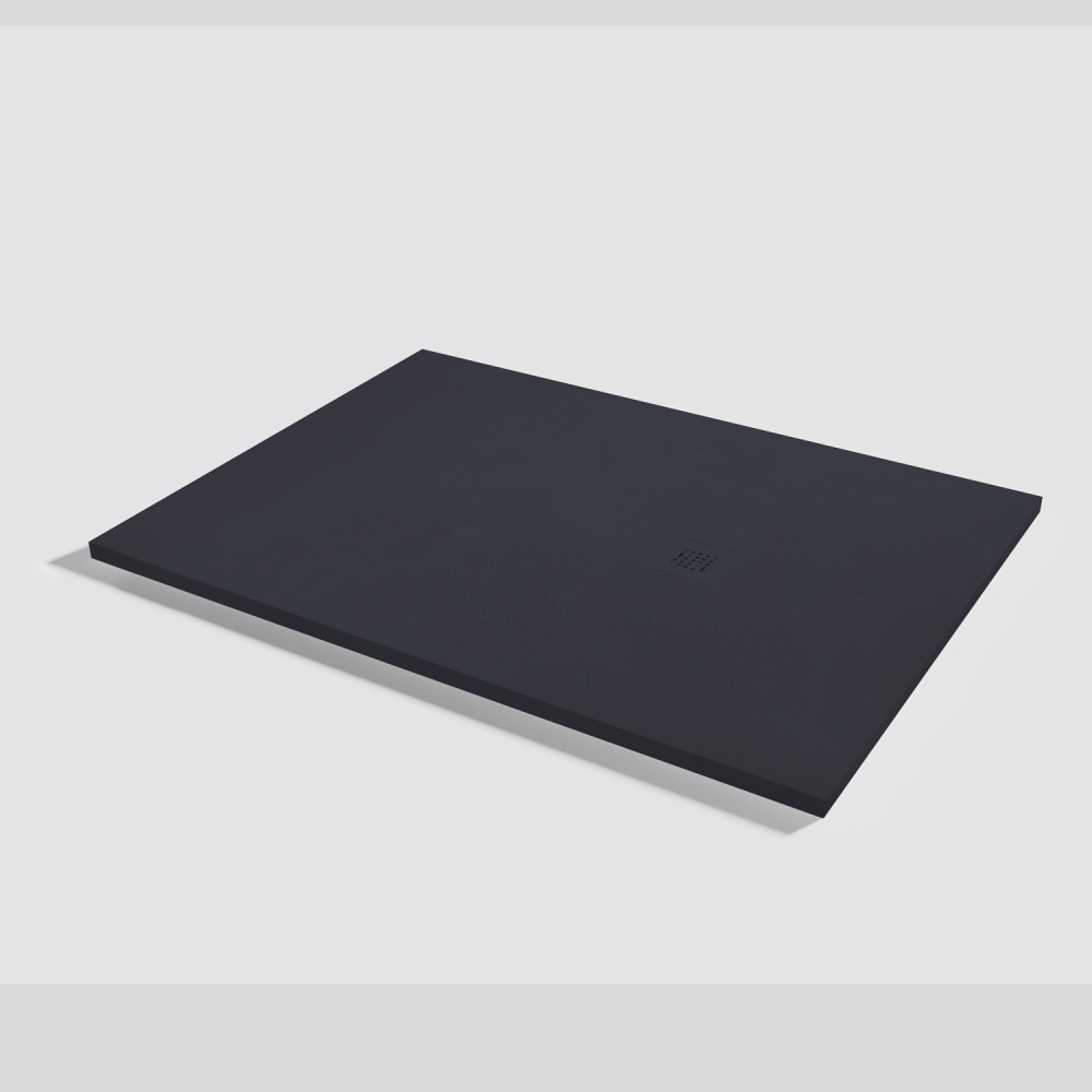 Plato de ducha Base Beton Negro Rectangular 140x100
