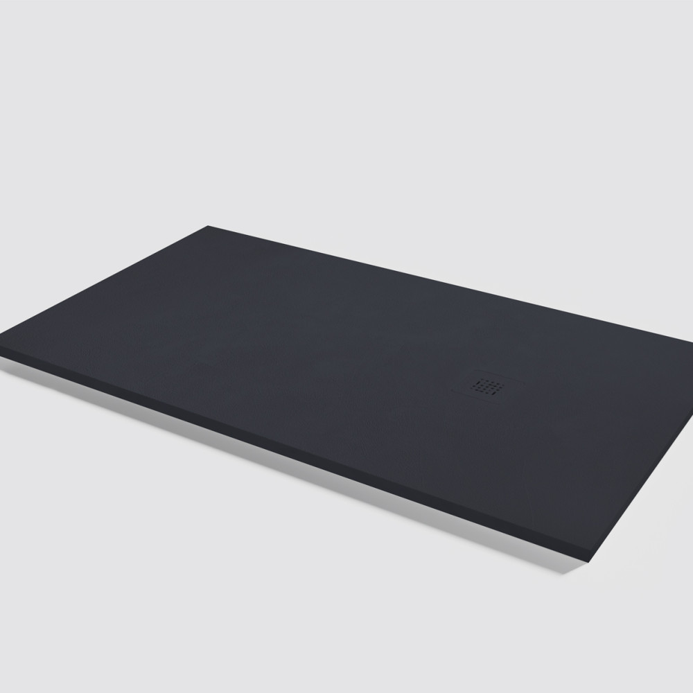 Plato de ducha Base Beton Negro Rectangular 160x90