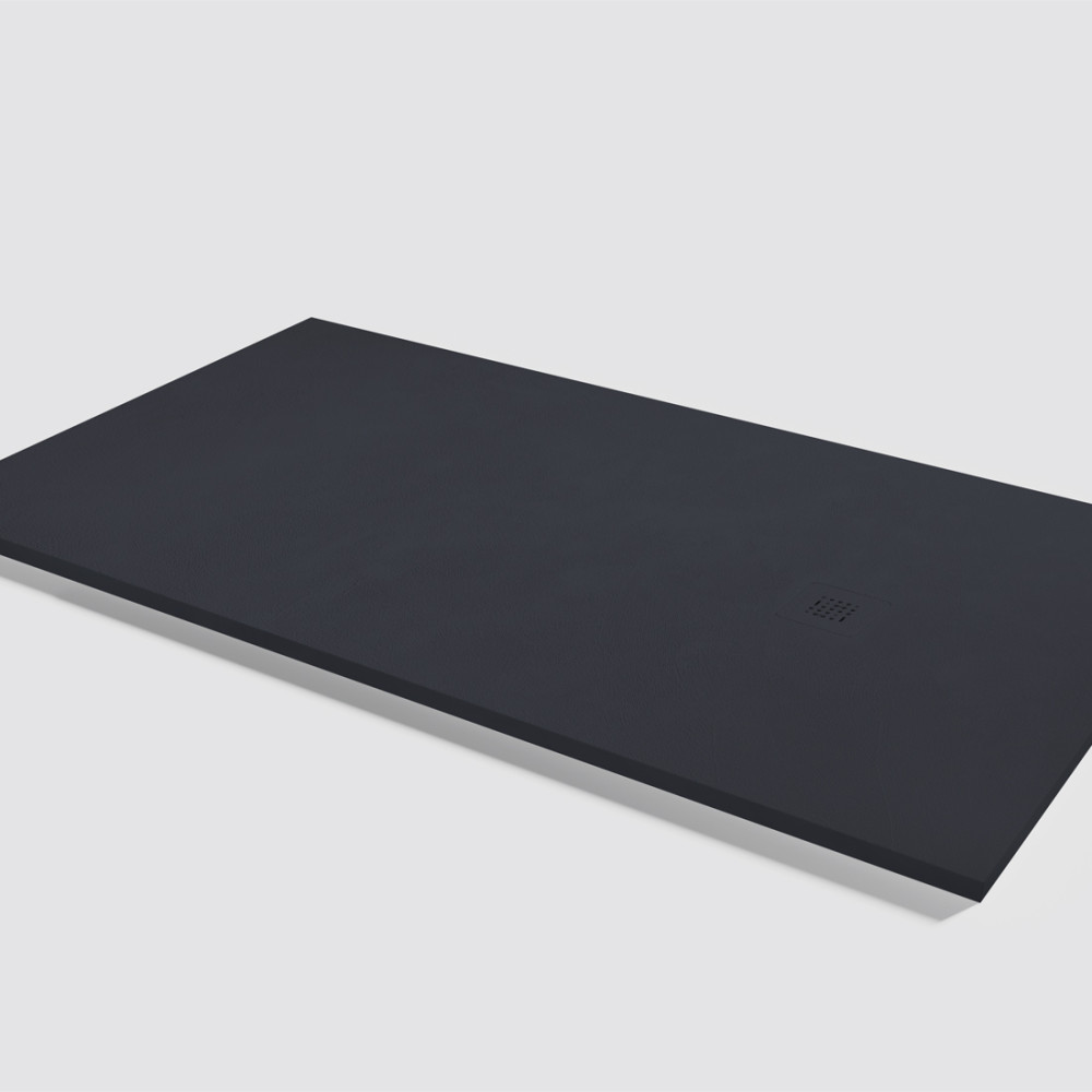 Plato de ducha Base Beton Negro Rectangular 180x100