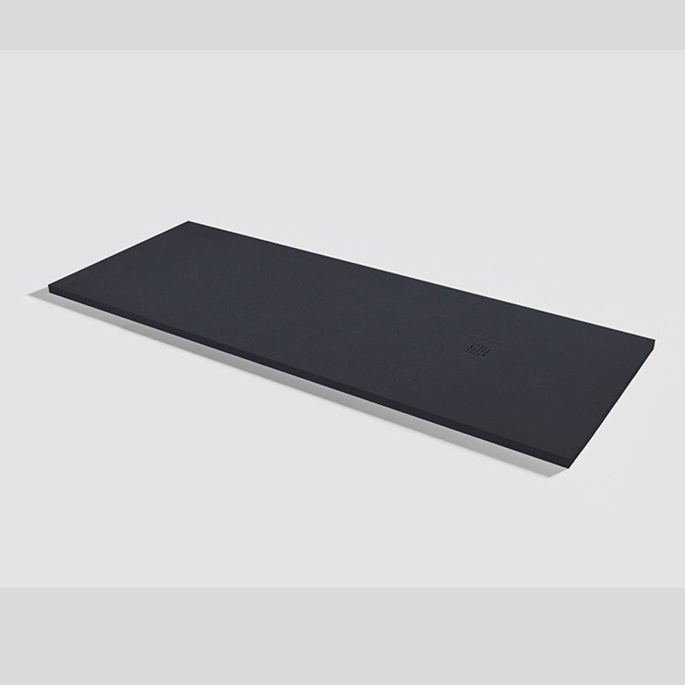 Plato de ducha Base Beton Negro Rectangular 180x70