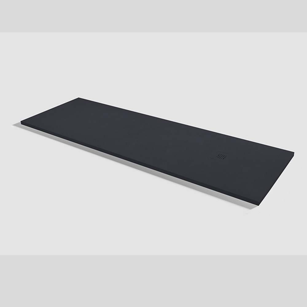 Plato de ducha Base Beton Negro Rectangular 200x70