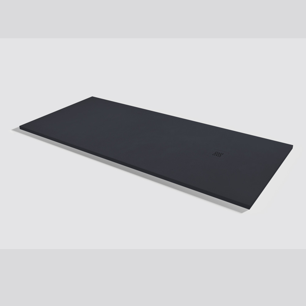 Plato de ducha Base Beton Negro Rectangular 200x90