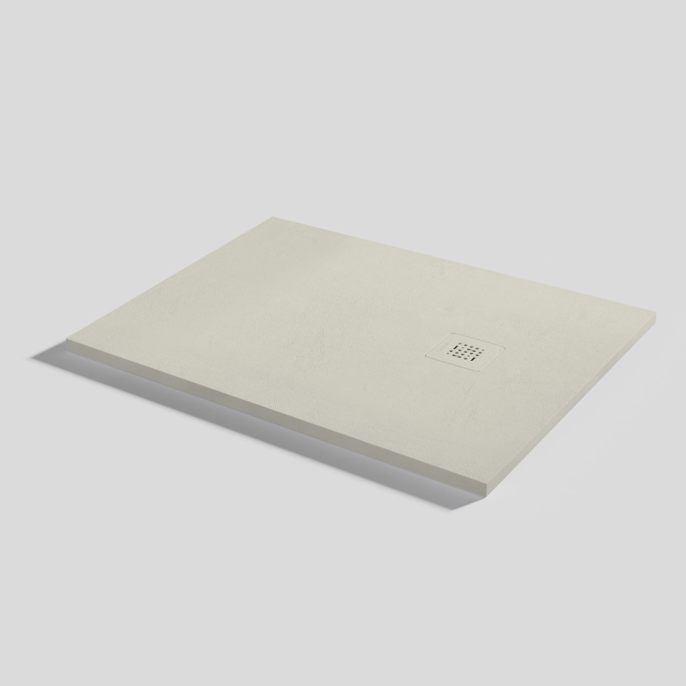 Shower tray Base Nude Beige Rectangular 100x80