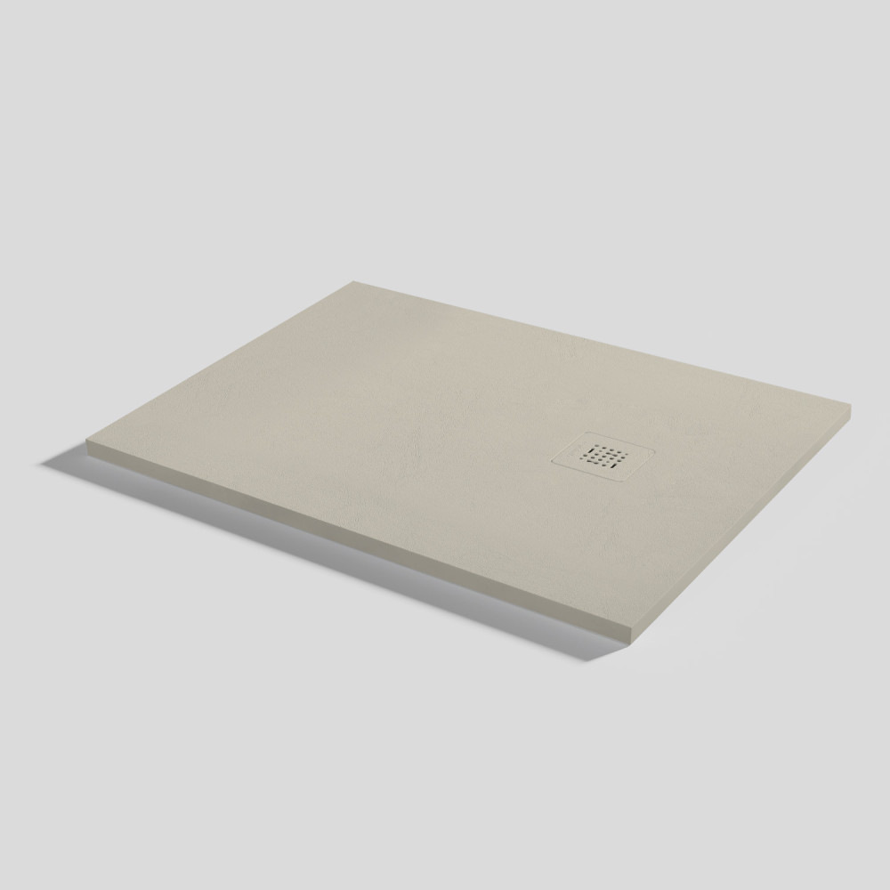 Plato de ducha Base Nude Crema Rectangular 100x80