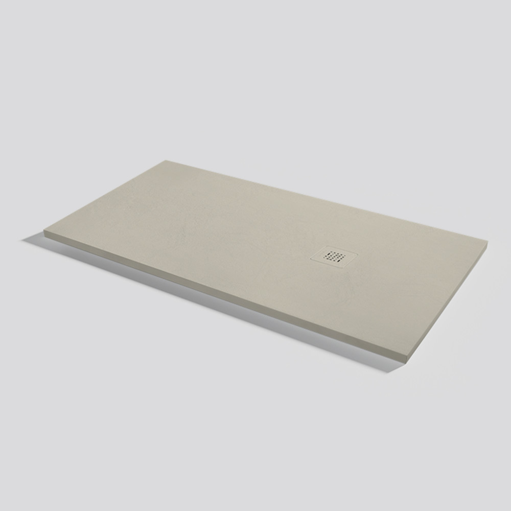 Plato de ducha Base Nude Crema Rectangular 150x80