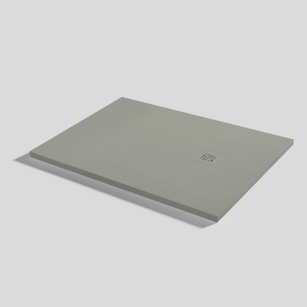 Shower tray Base Nude Grey Rectangular 100x80