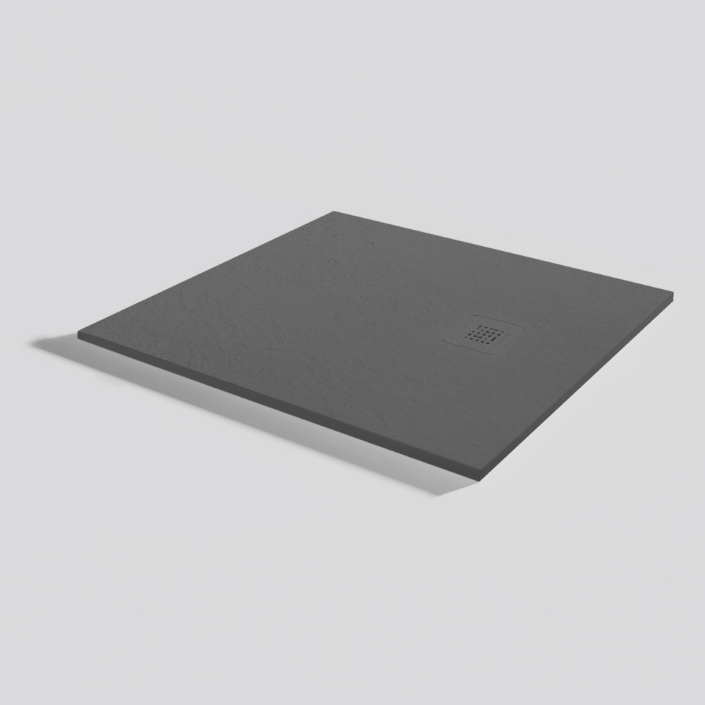 Plato de ducha Base Slate Acier Rectangular 90x80