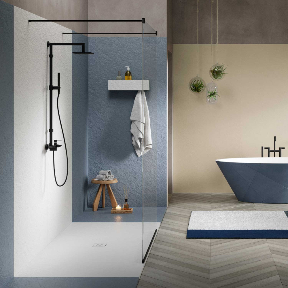 Plato de ducha Base Slate Blanco Rectangular 140x80