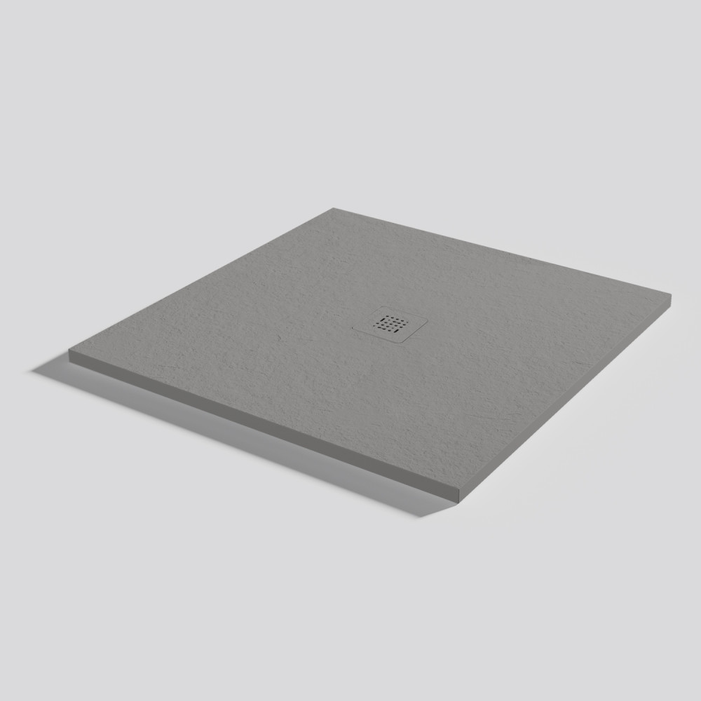 Plato de ducha Base Slate Cemento Cuadrado 100x100