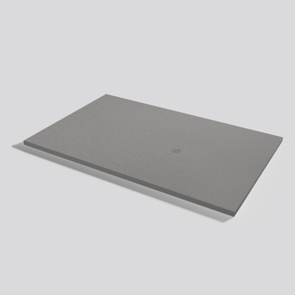 Plato de ducha Base Slate Cemento Rectangular 150x90
