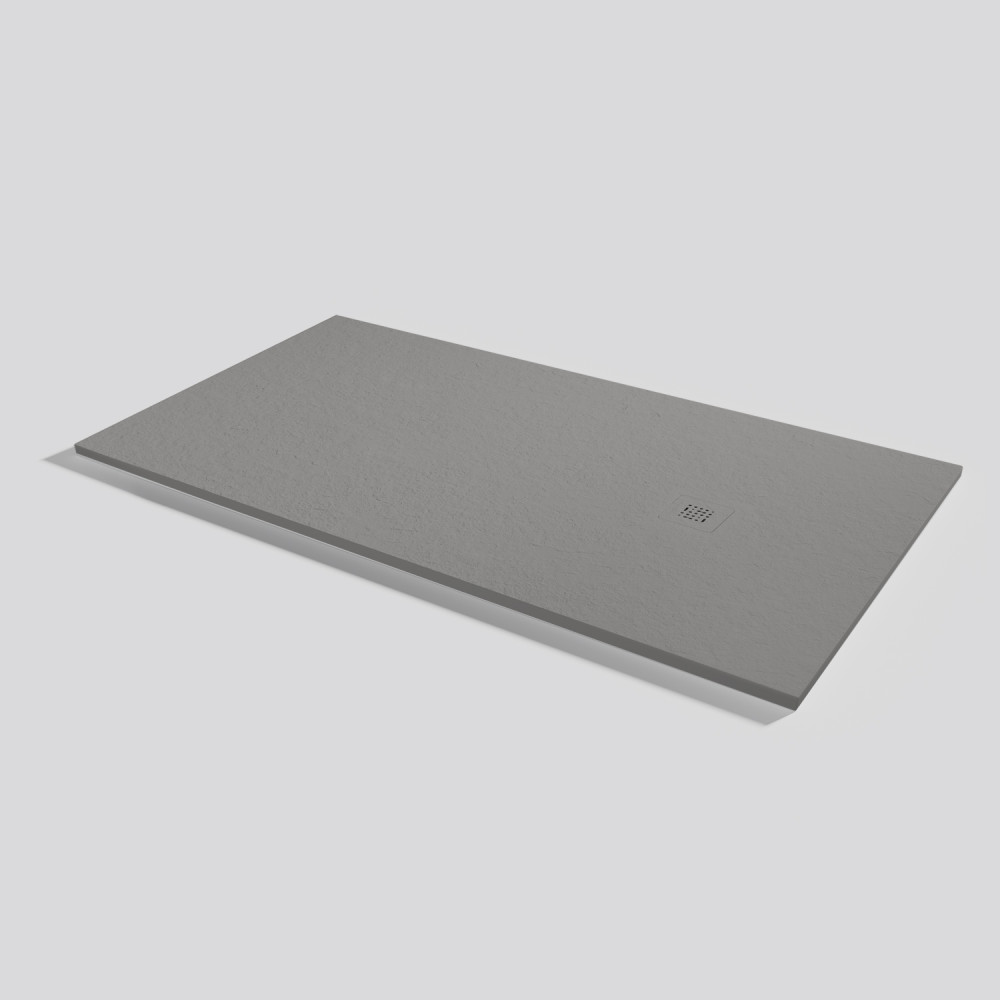 Plato de ducha Base Slate Cemento Rectangular 180x100