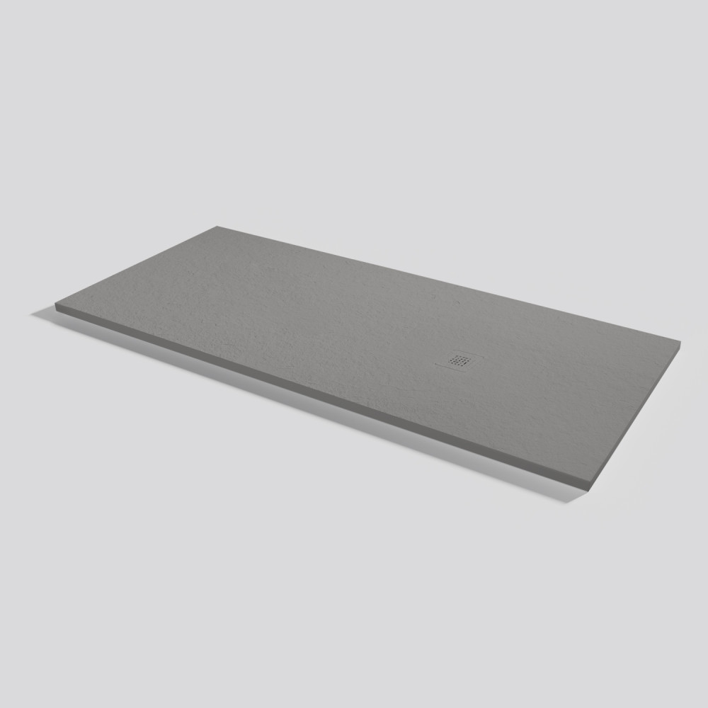 Plato de ducha Base Slate Cemento Rectangular 180x80