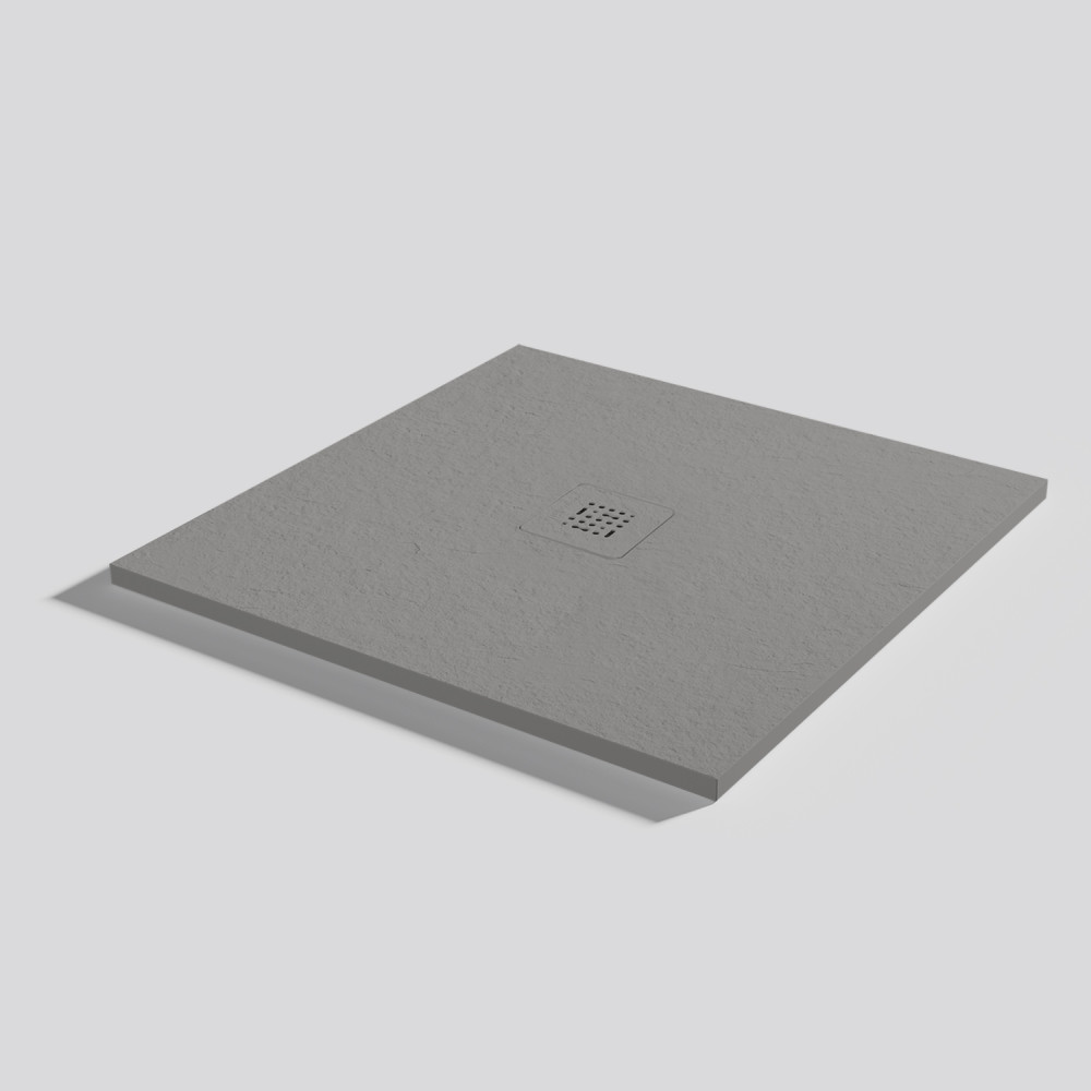 Plato de ducha Base Slate Cemento Cuadrado 80x80