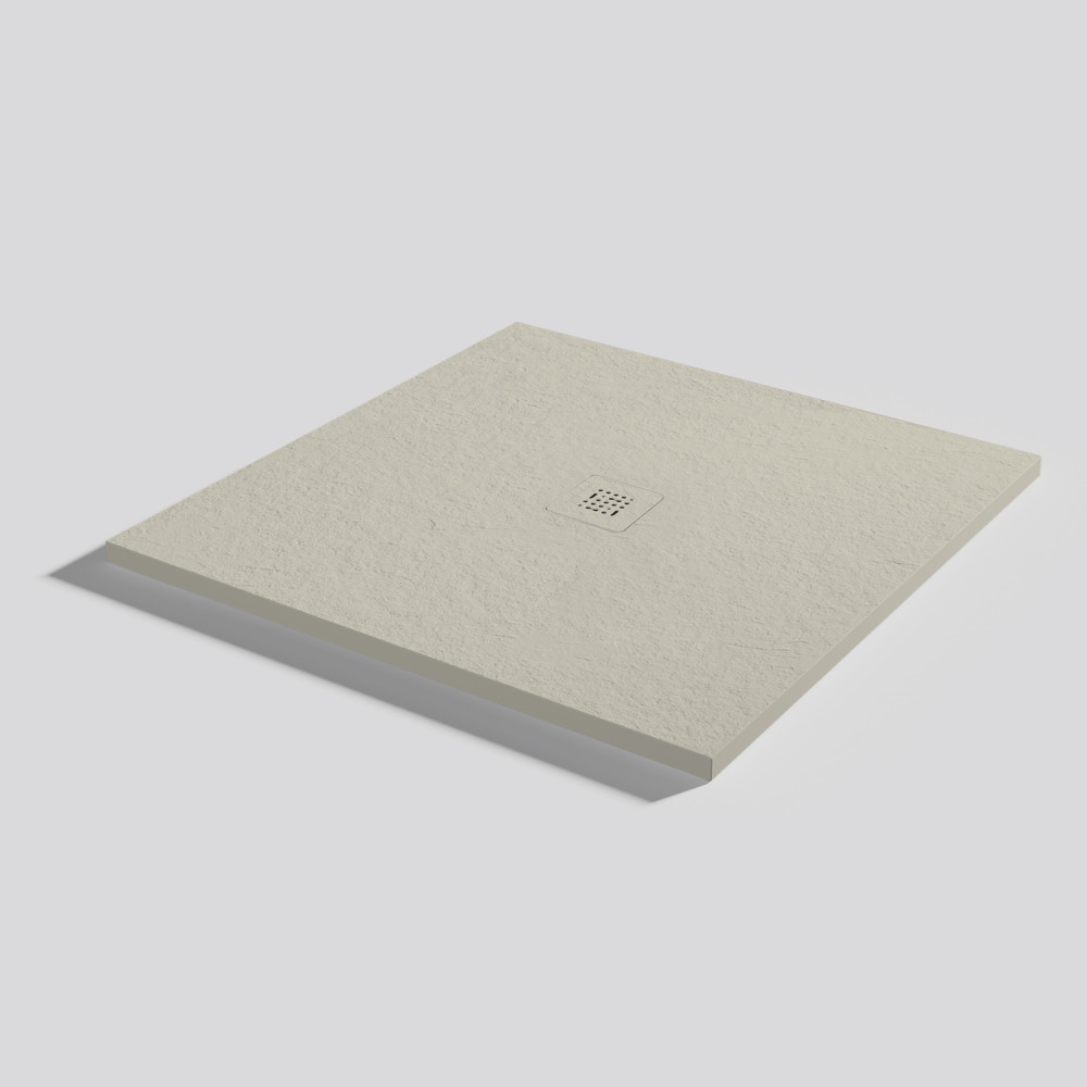 Plato de ducha Base Slate Crema Cuadrado 100x100