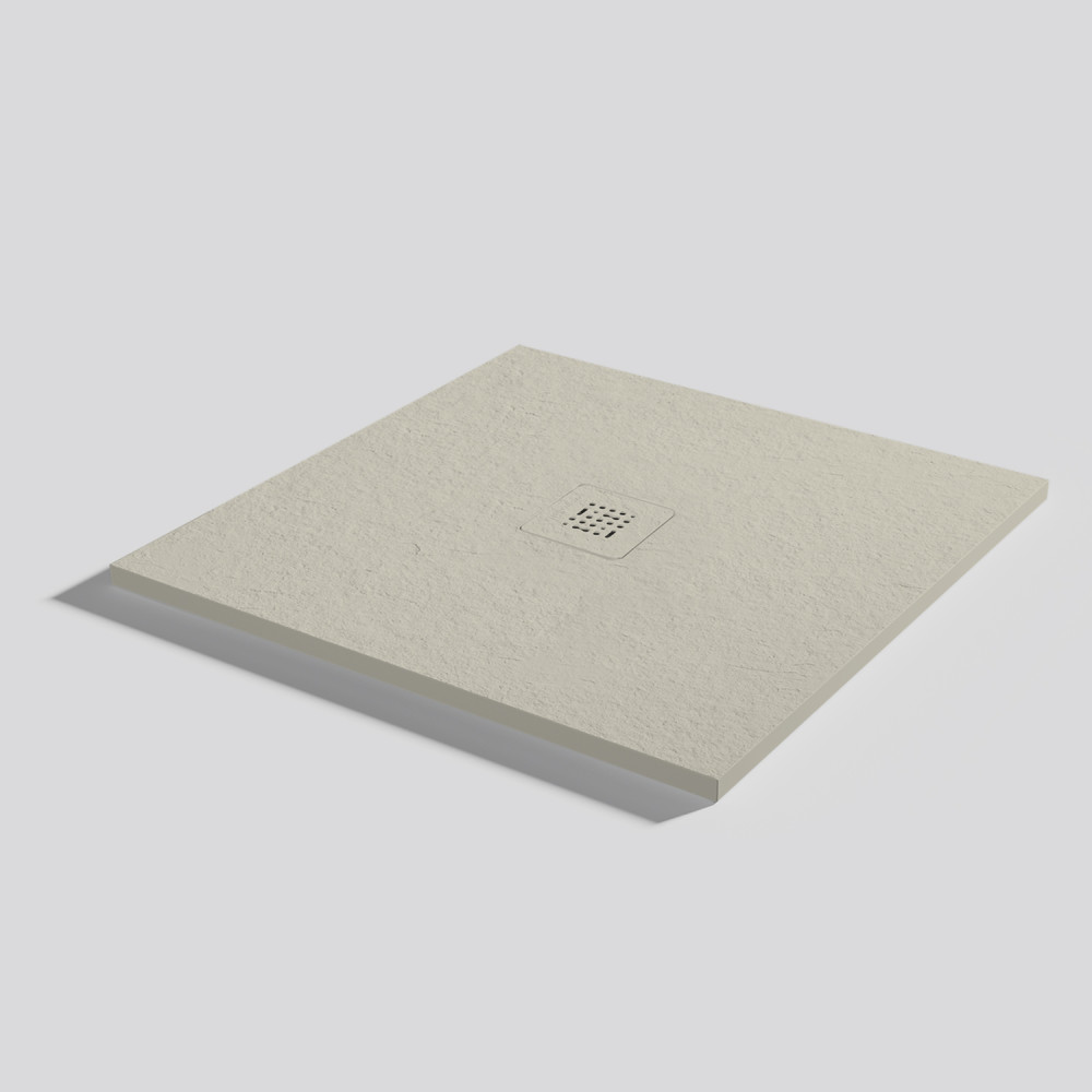 Plato de ducha Base Slate Crema Cuadrado 80x80