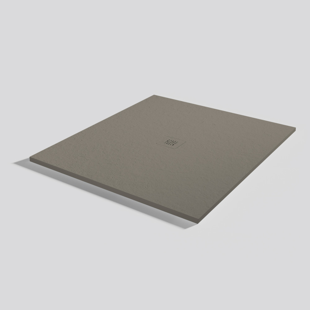 Plato de ducha Base Slate Fango Cuadrado 120x120