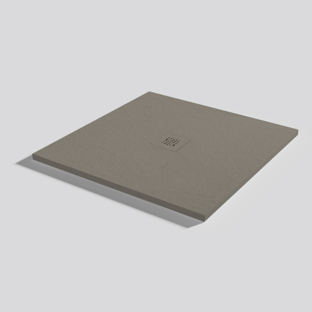 Plato de ducha Base Slate Fango Cuadrado 90x90