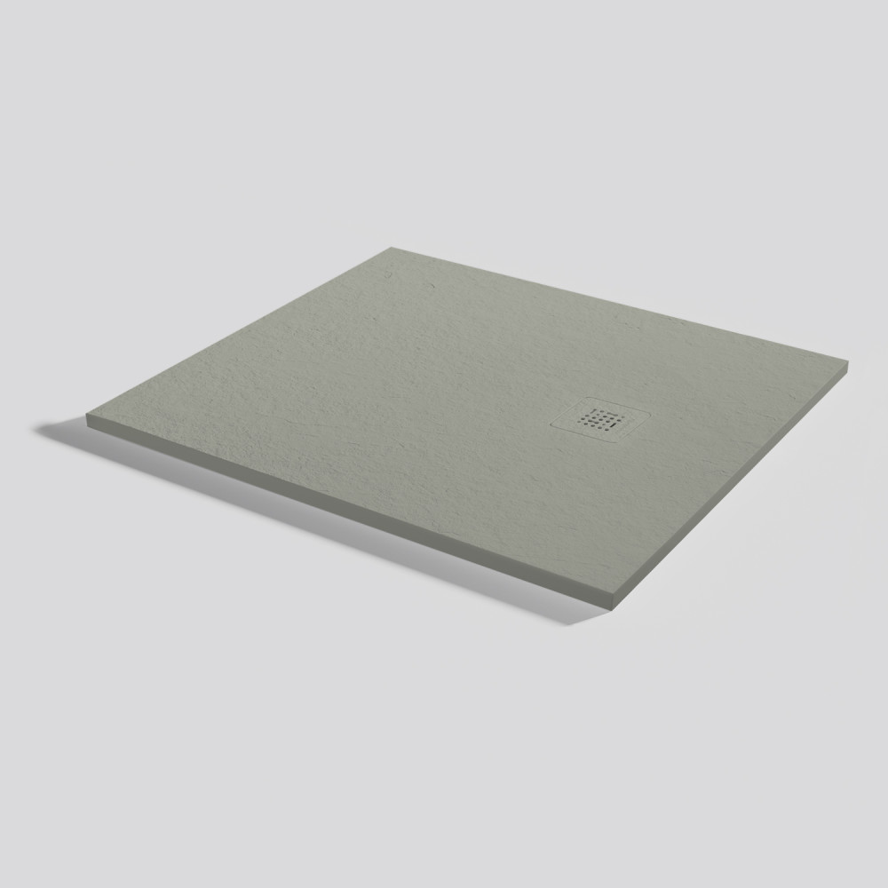 Shower tray Base Slate Grey Rectangular 100x90