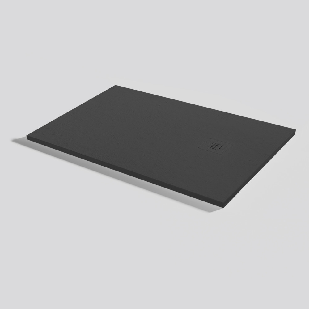 Shower tray Base Slate Ink Rectangular 110x80