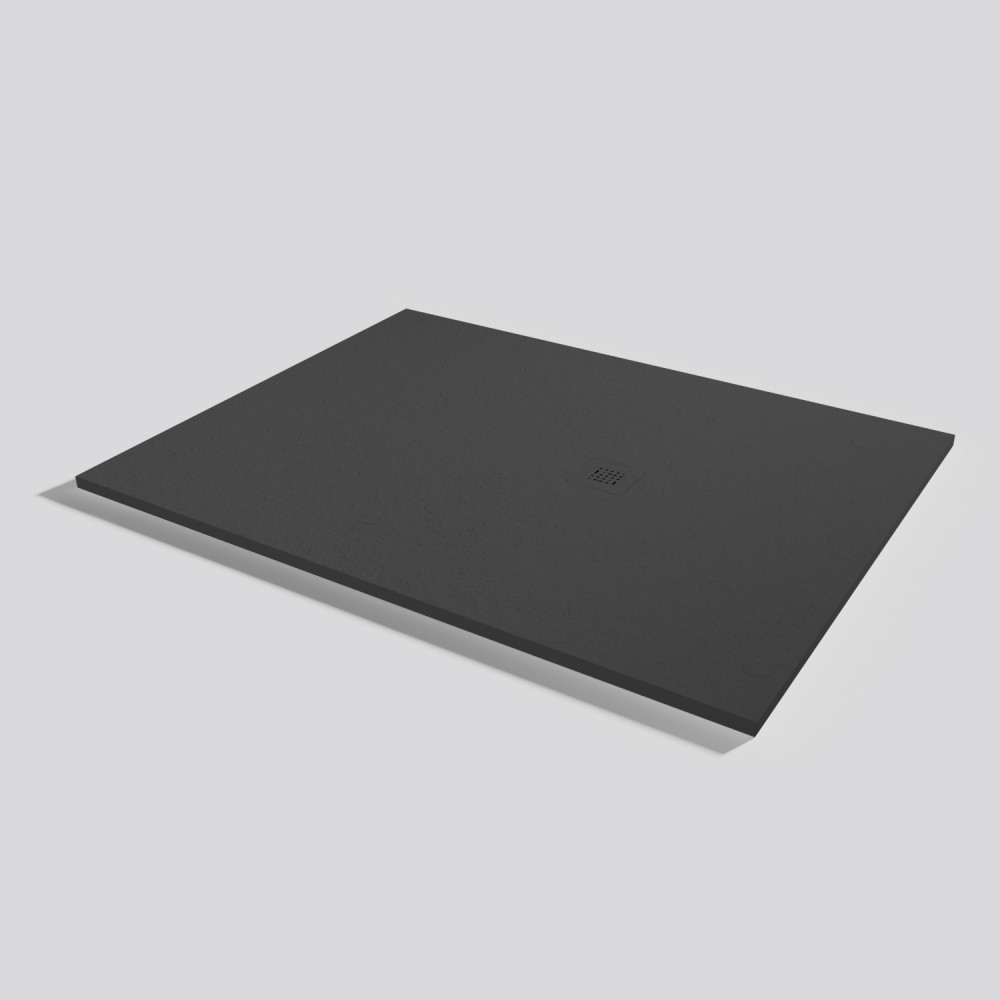 Shower tray Base Slate Ink Rectangular 160x120
