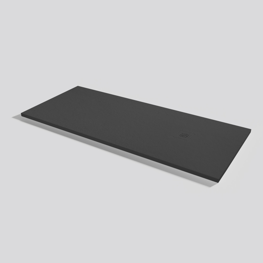 Shower tray Base Slate Ink Rectangular 180x75