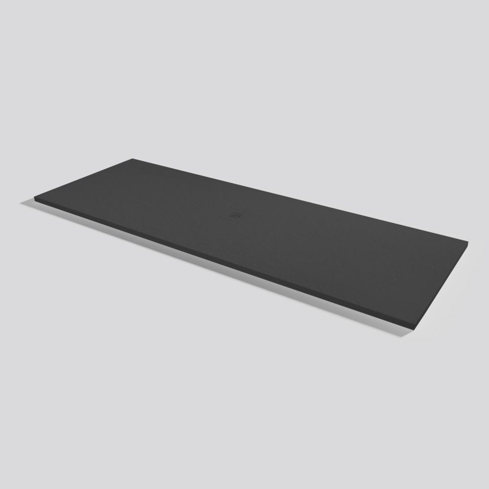 Shower tray Base Slate Ink Rectangular 220x80