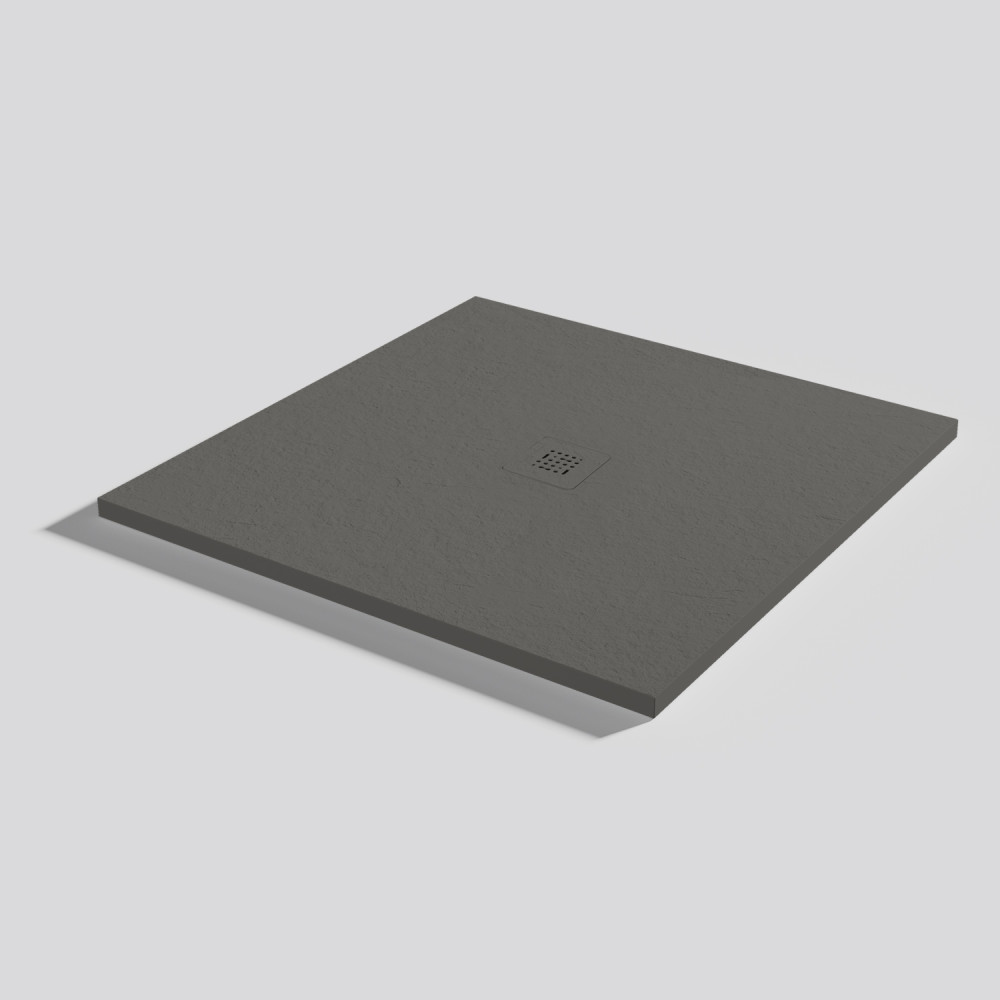 Shower tray Base Slate Lava Square 100x100
