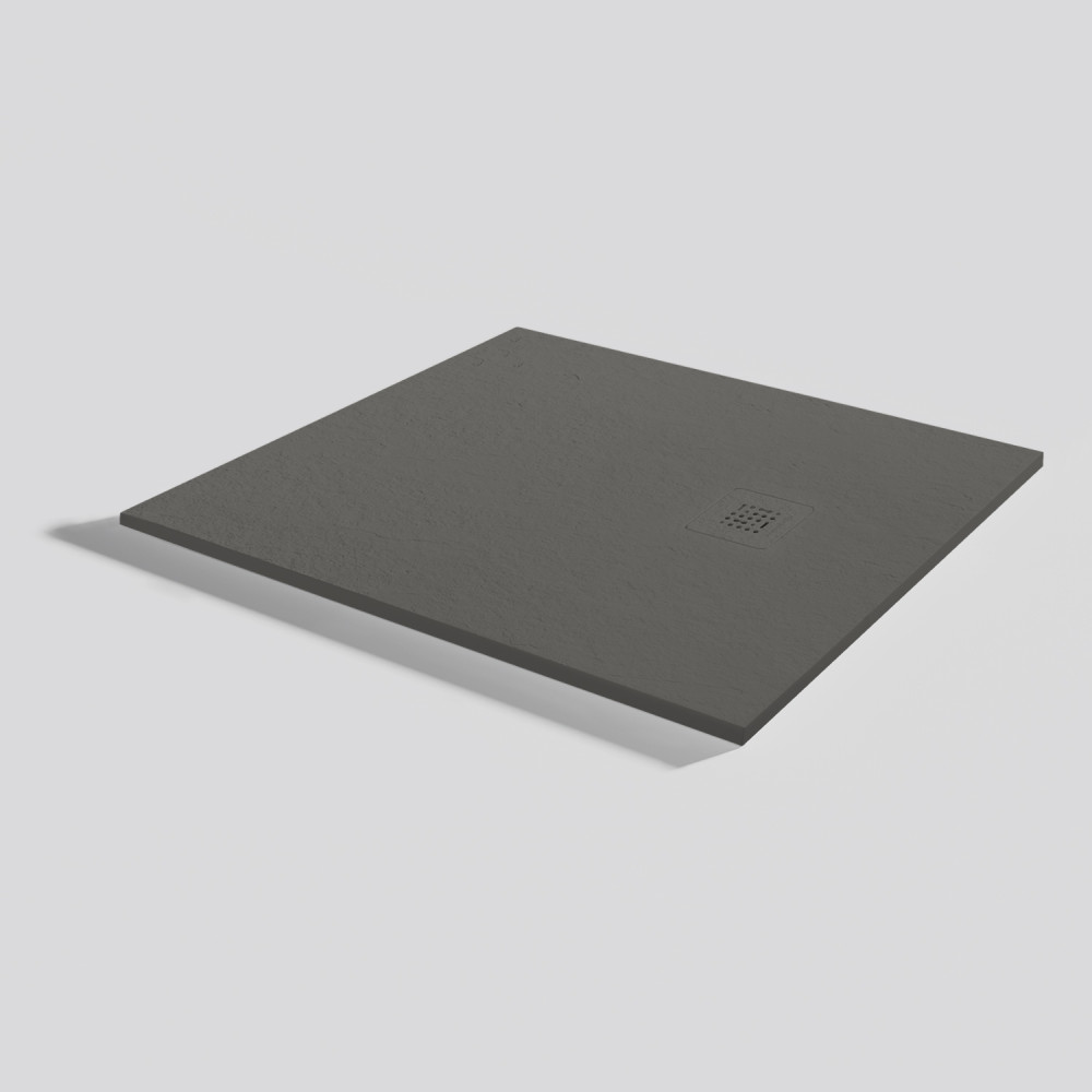 Shower tray Base Slate Lava Rectangular 90x80