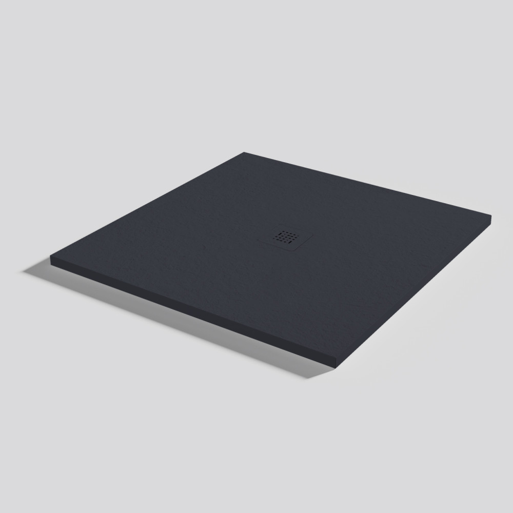 Plato de ducha Base Slate Negro Cuadrado 100x100