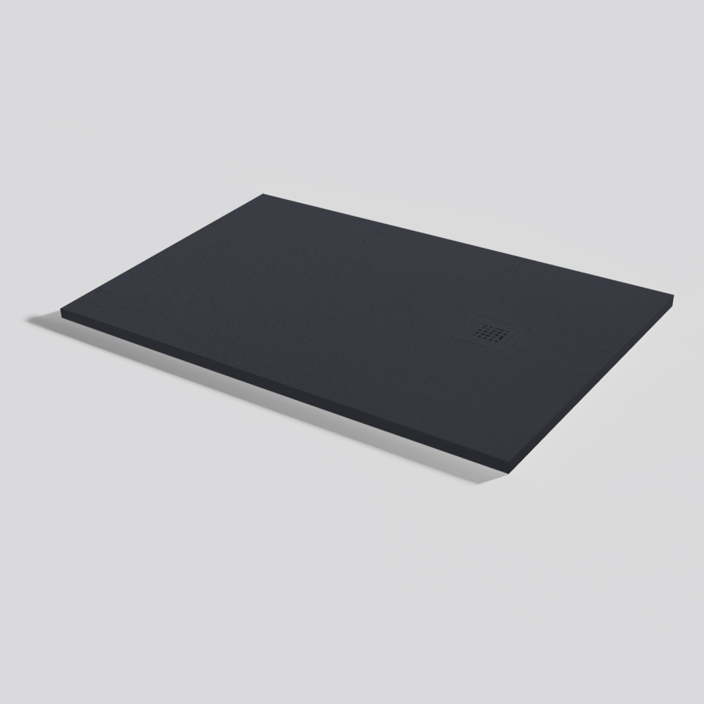 Plato de ducha Base Slate Negro Rectangular 110x80