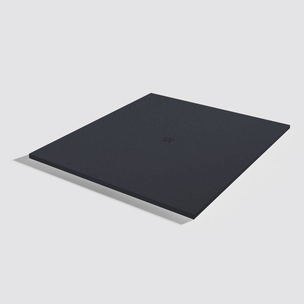 Plato de ducha Base Slate Negro Cuadrado 120x120