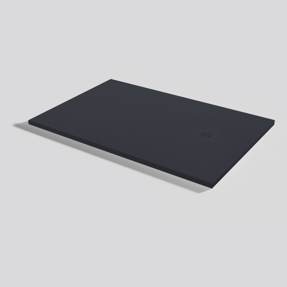 Plato de ducha Base Slate Negro Rectangular 120x80