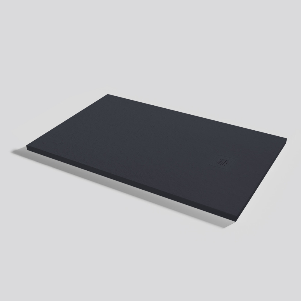 Plato de ducha Base Slate Negro Rectangular 130x80