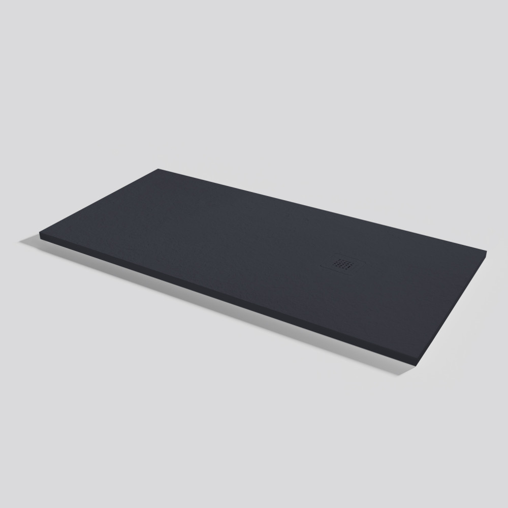 Plato de ducha Base Slate Negro Rectangular 160x75