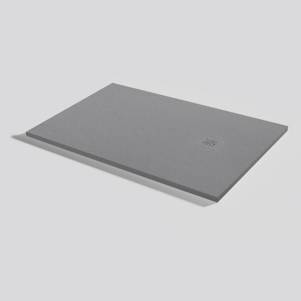 Shower tray Base Slate Platinum Rectangular 110x80