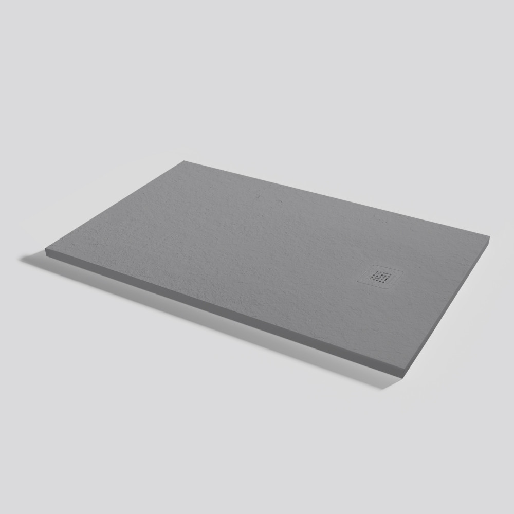 Shower tray Base Slate Platinum Rectangular 130x80